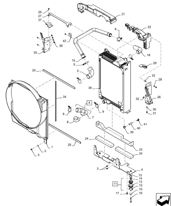 47787075 - Радиатор водяной охл. ДВС T8.